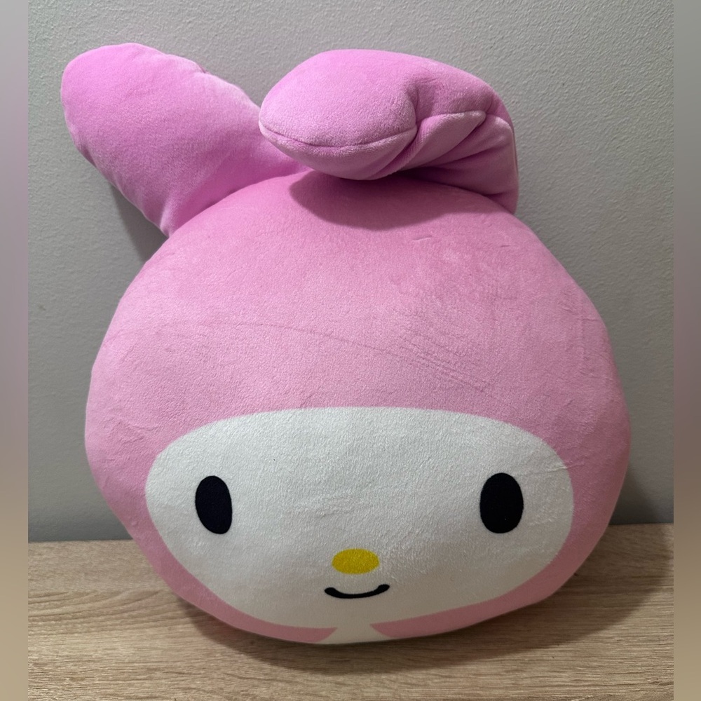 My Melody Head Shaped Plush Backpack. Pillow. Purse/Bag